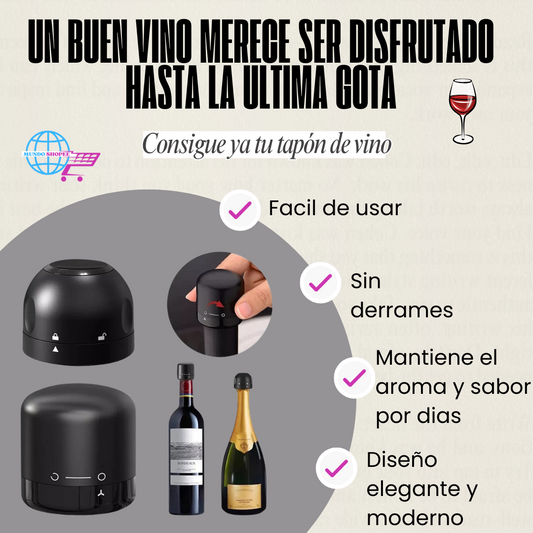 TAPON DE SILICONA PARA BOTELLAS DE VINO+ ENVIO GRATIS