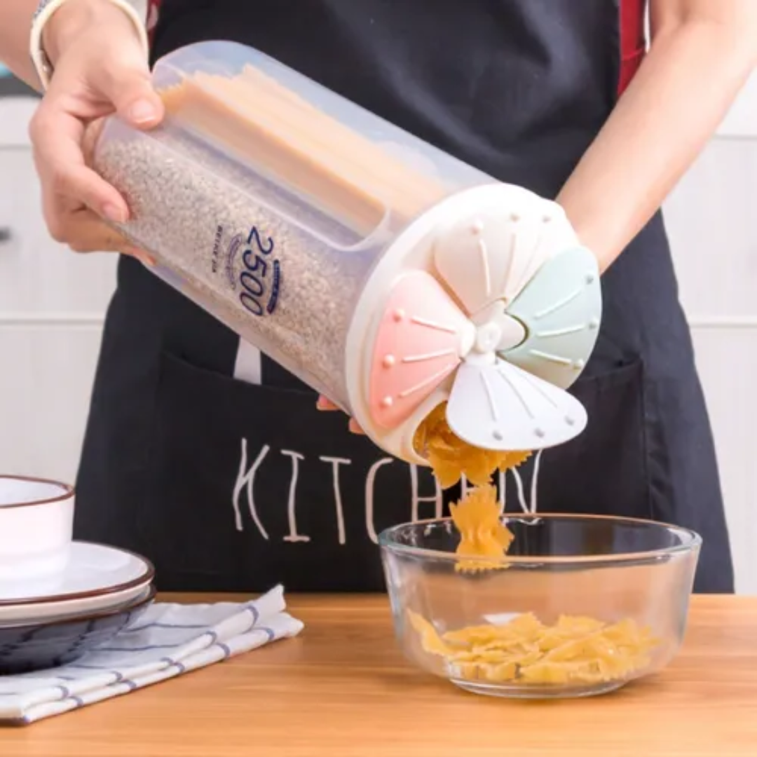 Envase Dispensador de cereales 4 divisiones- envase organizador hermetico + ENVIO GRATIS